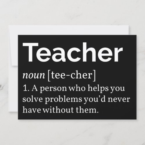Teacher Definition Invitation