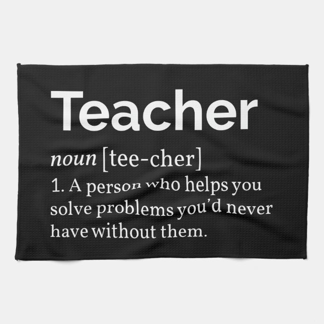Teacher Definition Kitchen Towel (Horizontal)