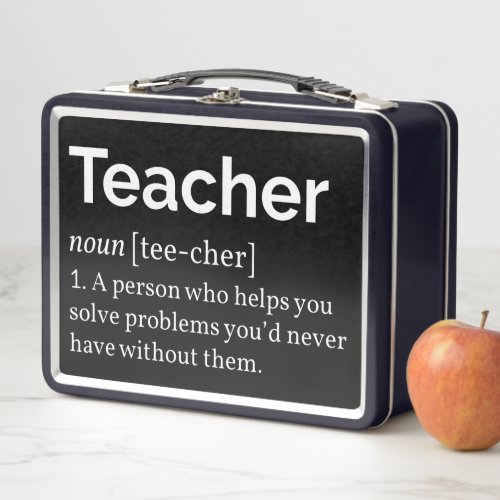 Teacher Definition Metal Lunch Box