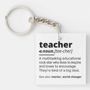 teacher definition, teacher definition funny T-Sh Keychain