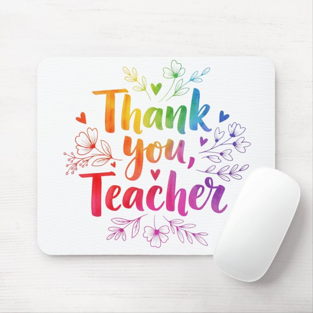 Teacher Desk Mat – Thank You, Teacher! Mouse Pad (With Mouse)