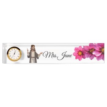 Teacher Desk Name Plate by Honeysuckle_Sweet at Zazzle