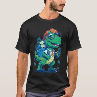 Teacher Dinosaur Pens 100 Days Of School Teacher T-Shirt