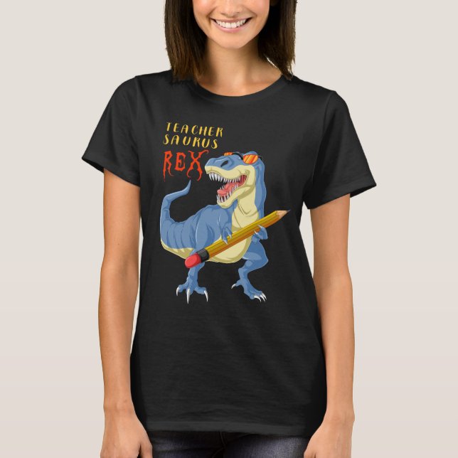 teacher dinosaur trex T-Shirt (Front)