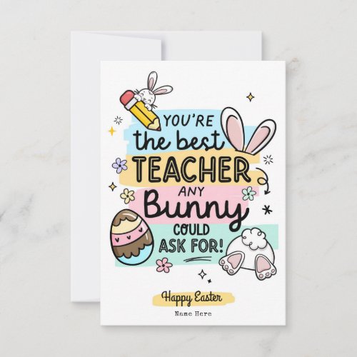 Teacher Easter Appreciation Happy Easter Card