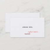 Teacher Editor (FULLY CUSTOMIZABLE) Business Card (Front/Back)