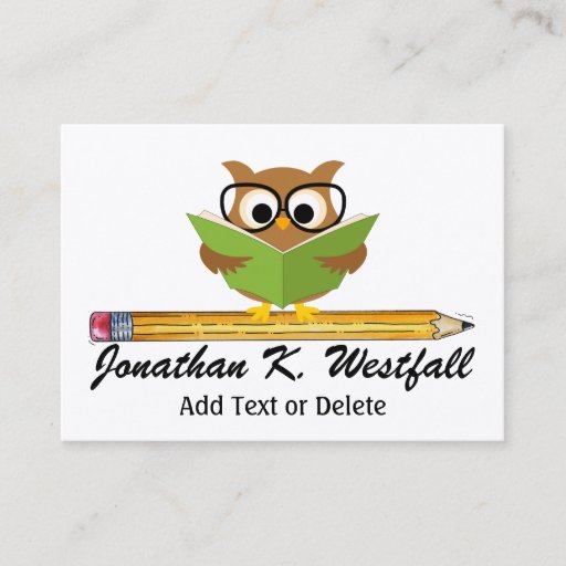 Customizable Teacher / Education Business Card by SRF
