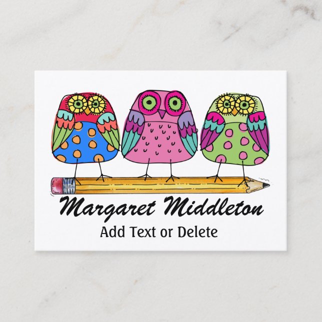 Teacher / Education Business Card by SRF (Front)