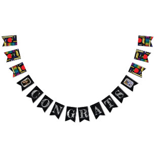 Teacher Education Chalkboard Graduation Bunting Flags