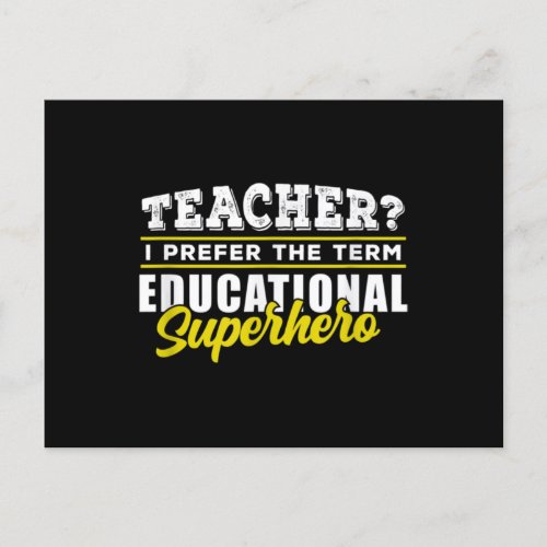 Teacher _ Educational Superhero _ School Teachers Postcard