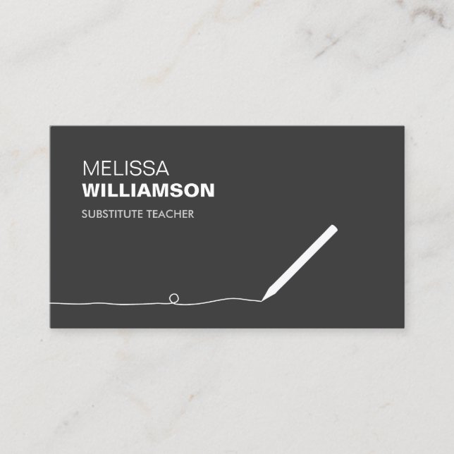 Teacher, Educator Business Card (Front)