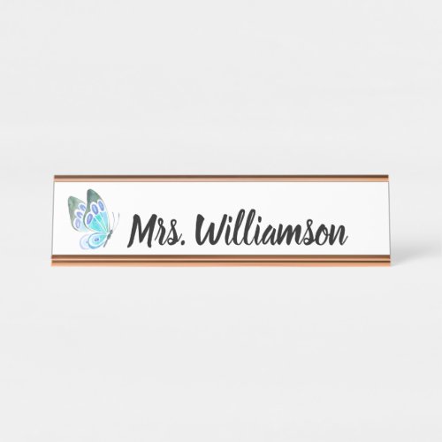 Teacher Educator Professional Butterfly Desk Name Plate