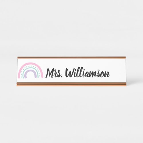 Teacher Educator Professional Rainbow Desk Name Plate