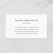 Teacher | Educator | Tutor | Apple Pattern Business Card (Back)