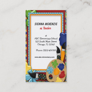 Teacher Elementary School Business Card