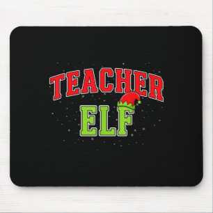 Teacher Elf Christmas Family Matching Group Xmas T Mouse Pad