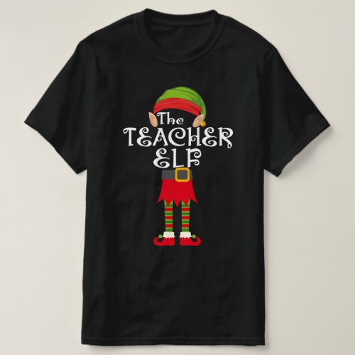 teacher elf family matching christmas T_Shirt