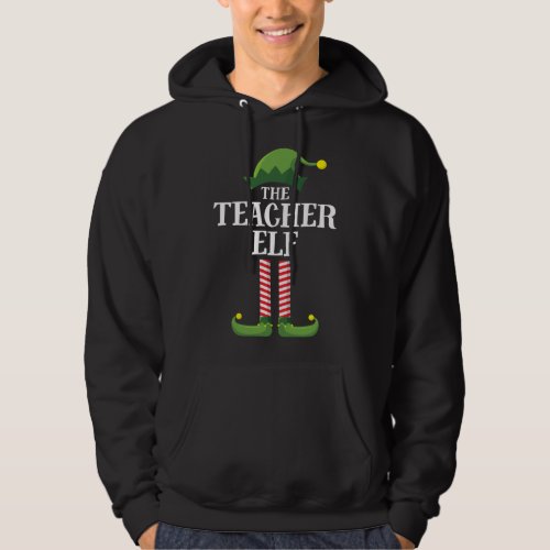 Teacher Elf Matching Family Group Christmas Party Hoodie
