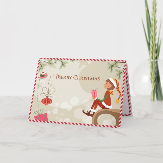 Teacher Elf - Personalized Christmas Cards (Front)
