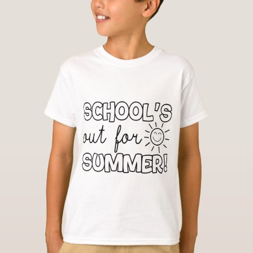 Teacher End Of Year Schools Out For Summer Last  T_Shirt