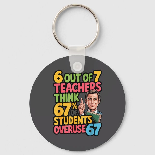 Teacher Endurance Mode – Survived 67 Days In The C Keychain (Front)