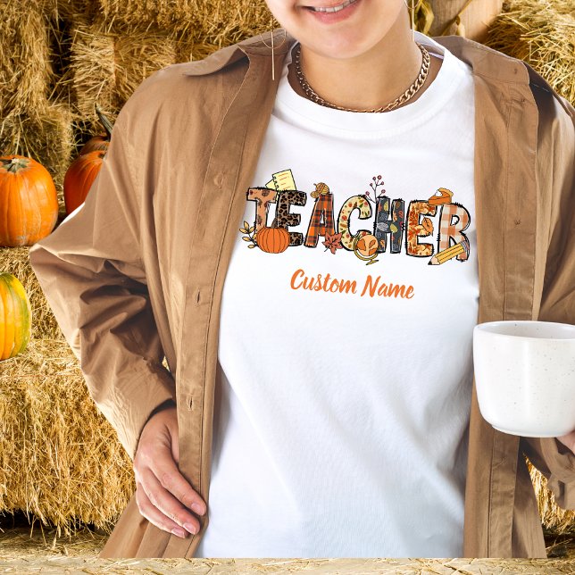 Teacher Fall Items Customizable T-Shirt (Creator Uploaded)