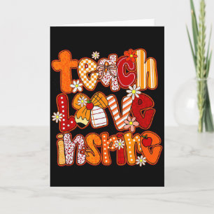 Teacher Fall,teach Love Insre,autumn Teacher Funny Card
