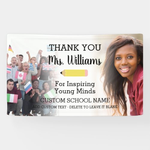 Teacher Farewell Leaving School 2 Photo Banner