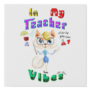Teacher Faux Canvas Print