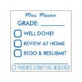 Teacher Feedback Students Homework Review Custom Self-inking Stamp | Zazzle