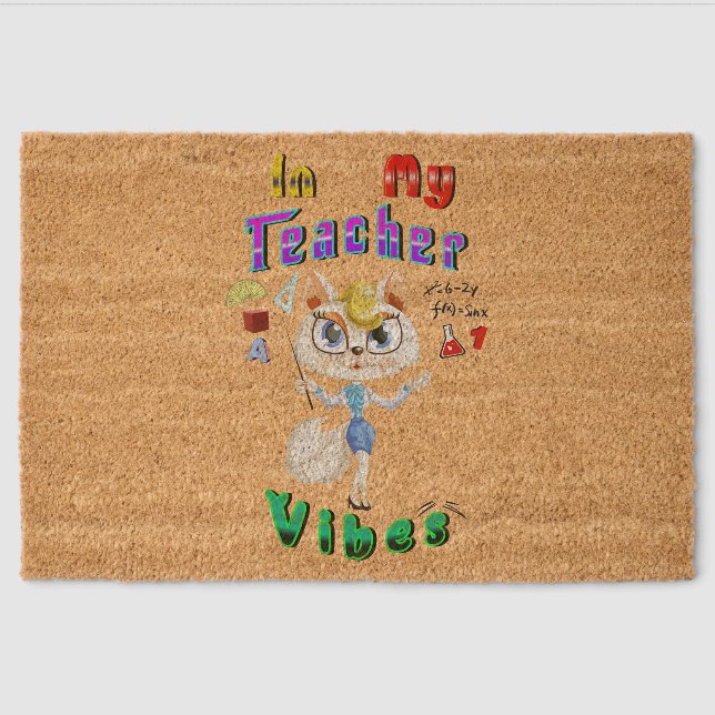 Teacher Fiber Doormat (Front)