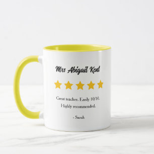 Teacher Five Stars Rating / Review Mugs