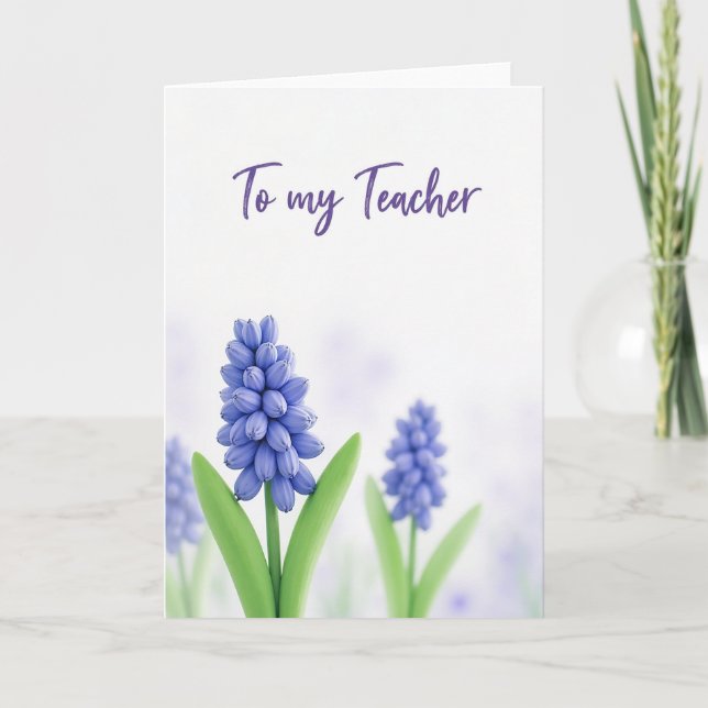 Teacher Floral Tribute Card (Front)