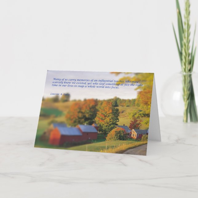 Teacher Focus Letterpress Thank You Card (Front)