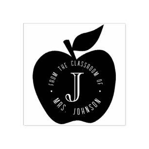 Teacher from the classroom of book plate rubber stamp