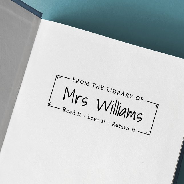 Teacher from the library of bookplate rubber stamp (Creator Uploaded)