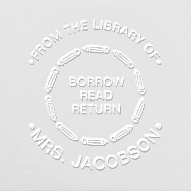 Teacher From The Library Of Embosser (Design)