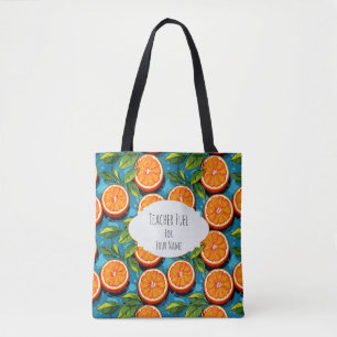 Teacher Fuel Orange – Personalized Tote Bag