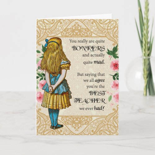 Teacher Fun Humor Thank you card