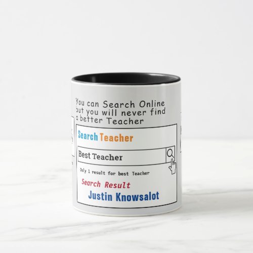 Teacher Funny Best Search Mug