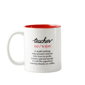 Teacher Funny Definition Two-Tone Coffee Mug