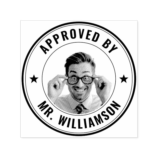 Teacher Funny Face Grading Approval Self-inking Stamp (Design)