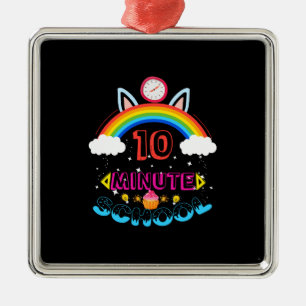 Teacher Gift   10 Minute School Metal Ornament