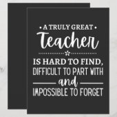 teacher Gift, A Truly Great Teacher (Front/Back)