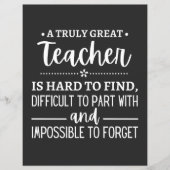 teacher Gift, A Truly Great Teacher (Front)