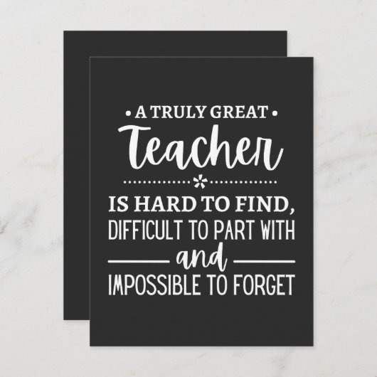 teacher Gift, A Truly Great Teacher (Front/Back)