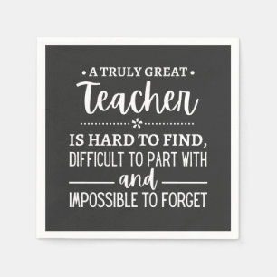 teacher Gift, A Truly Great Teacher Napkins