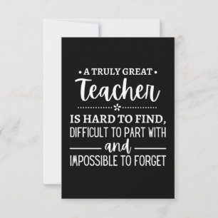 teacher Gift, A Truly Great Teacher Note Card