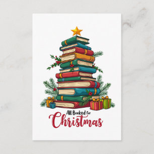 Teacher Gift All Booked For Christmas Enclosure Card