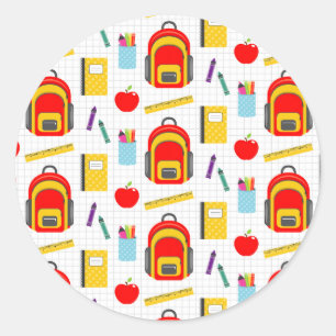 Teacher Gift   Apple Back To School Classic Round Sticker
